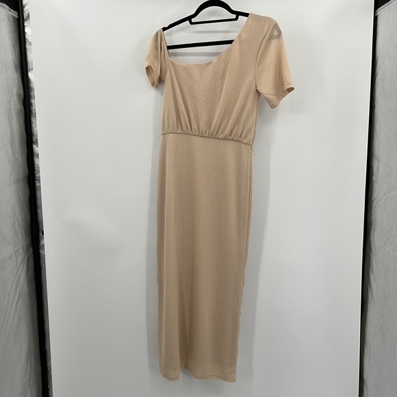 Lovers and Friends Eden Midi Dress in Natural Tan Small - Picture 8 of 9